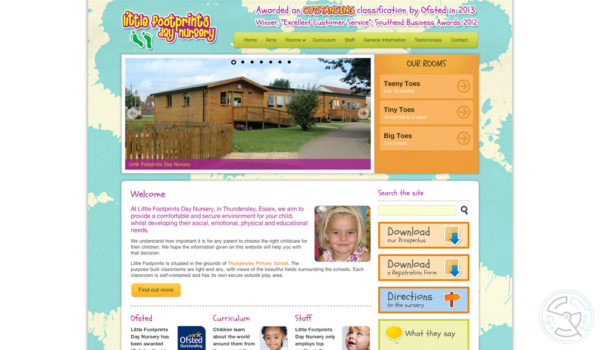 Little Footprints Day Nursery website