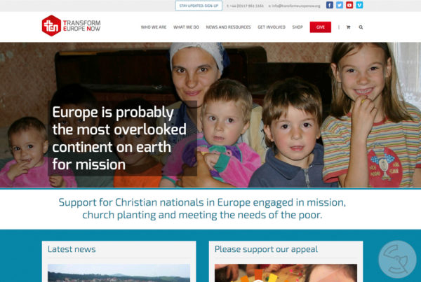 Transform Europe Now – website design