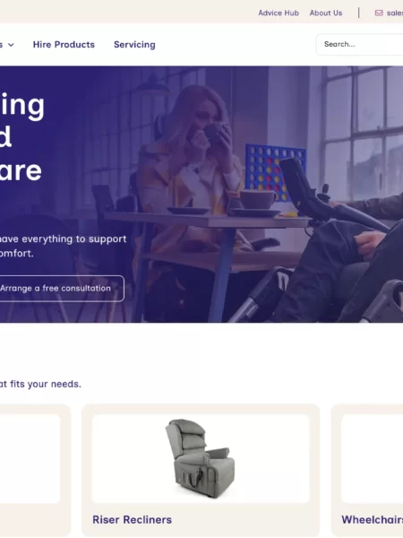 Able-Aid website homepage